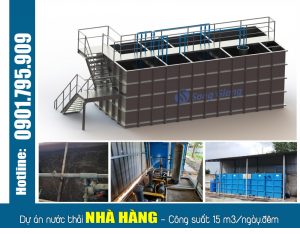 Nước thải sinh hoạt 15 m3/ngày đêm